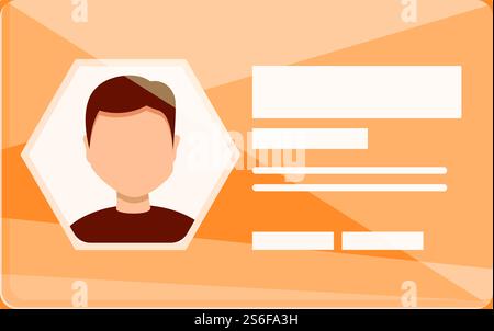 Symbol für ID-Karteninformationen. Zeichentrick des ID-Karte Informationsvektorsymbols für Webdesign isoliert auf weißem Hintergrund. Symbol für ID-Karteninformationen, Zeichentrickstil Stock Vektor