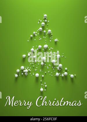 3D-Darstellung eines grünen weihnachtsbaums Stockfoto