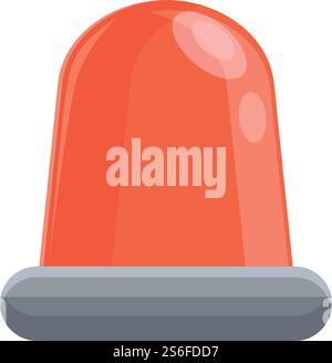 Rotes Taschenlampensymbol für Straßenbauarbeiten. Cartoon des roten Taschenlampenvektorsymbols des Autobahnbaus für Webdesign isoliert auf weißem Hintergrund. Rote Taschenlampe für Autobahnbau, Cartoon-Stil Stock Vektor