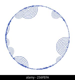 Abbildung eines abstrakten Kreises auf weiß mit Platz für Ihre Inhalte Stockfoto