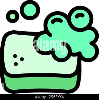 Symbol für Reinigungsschwamm. Konturenreiniger Schwammvektor-Symbol für Webdesign isoliert auf weißem Hintergrund. Cleaner Schwamm Symbol, umrissener Stil Stock Vektor