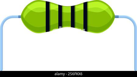 Symbol für statischen Widerstand. Zeichentrick des statischen Widerstands Vektor-Symbols für Webdesign isoliert auf weißem Hintergrund. Statischer Widerstand Symbol, Zeichentrickstil Stock Vektor