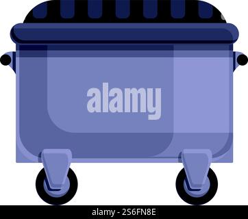 Mülltonne-Symbol. Cartoon des Mülleimer-Vektor-Symbols für Webdesign isoliert auf weißem Hintergrund. Mülltonne, Zeichentrickstil Stock Vektor