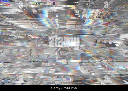 Illustration eines stilistischen abstrakten Glitchhintergrunds Stockfoto