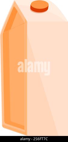 Symbol für TETRA-Paket. Cartoon des tetra Pack Vektor-Icons für Web-Design isoliert auf weißem Hintergrund. TETRA-Pack-Symbol, Cartoon-Stil Stock Vektor