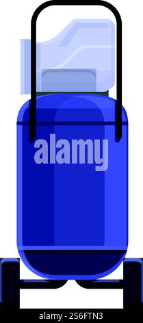 Symbol für Airbrushing-Kompressor. Cartoon des Airbrushing Kompressorvektorsymbols für Webdesign isoliert auf weißem Hintergrund. Airbrushing-Kompressorsymbol im Cartoon-Stil Stock Vektor