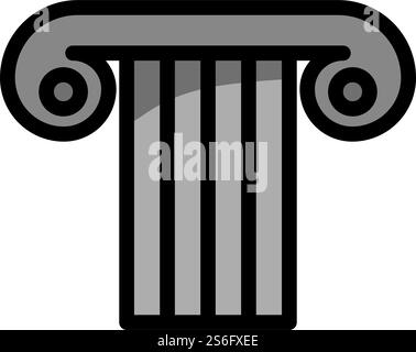 Symbol Für Antike Säulen. Editierbare Dicke Kontur Mit Farbfülldesign. Vektorgrafik. Stock Vektor