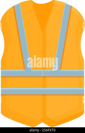Symbol für Highway Construction Weste. Cartoon der Autobahn Bau Weste Vektor Symbol für Web Design isoliert auf weißem Hintergrund. Weste für Straßenbauarbeiten, Ikone im Cartoon-Stil Stock Vektor