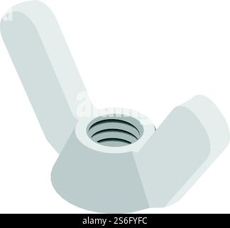 Symbol für Flügelschraube. Isometrisch des Schmetterlingsschraubenvektorsymbols für Webdesign isoliert auf weißem Hintergrund. Schmetterlingsschraube Symbol, isometrischer Stil Stock Vektor