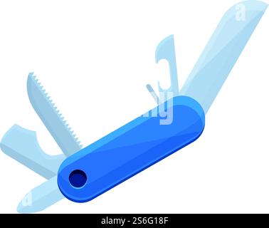 Symbol für Klappmesser. Cartoon des Faltenmesser-Vektor-Icons für Webdesign isoliert auf weißem Hintergrund. Klappmesser-Symbol, Cartoon-Stil Stock Vektor