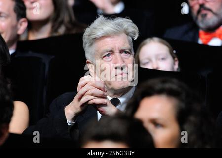 Cannes, Frankreich. Mai 2017. David Lynch stirbt im Alter von 78 Jahren - File - David Lynch nahm an der Abschlusszeremonie im Rahmen des 70. Filmfestivals in Cannes am 28. Mai 2017 Teil. Foto: Aurore Marechal/ABACAPRESS. COM Credit: Abaca Press/Alamy Live News Stockfoto