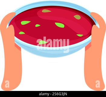 Symbol für Suppenschüssel. Cartoon des Suppe Schüssel Vektor-Icons für Web-Design isoliert auf weißem Hintergrund. Soup Bowl Icon, Cartoon Style Stock Vektor
