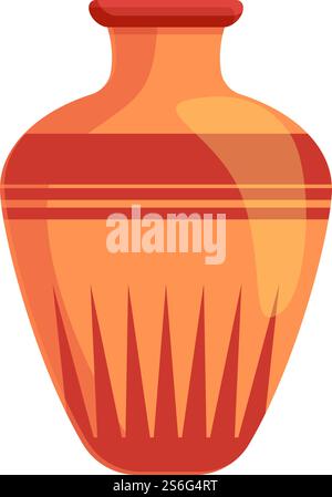 Amphore Keramik Symbol. Cartoon der Amphora Keramik Vektor-Symbol für Web-Design isoliert auf weißem Hintergrund. Amphore Keramik Ikone, Zeichentrickstil Stock Vektor