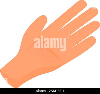 Symbol für die Geste der Kinderhand. Zeichentrickfilm von Kind Hand Gesten Vektor Symbol für Web-Design isoliert auf weißem Hintergrund. Symbol für die Kinderhand, Zeichentrickstil Stock Vektor