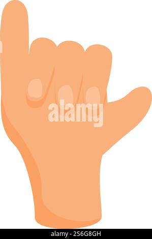 Handgestensymbol nennen. Cartoon von Call Me Hand Geste Vektor Symbol für Web Design isoliert auf weißem Hintergrund. Nennen Sie mich Handgestensymbol, Cartoon-Stil Stock Vektor
