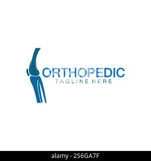 Orthopädische Gesundheit Knochen Logo Vektor Illustration Designvorlage, Knie Knochen Logo Designs Konzept, Gesundheit Knochen Logo Symbol Symbol Stock Vektor