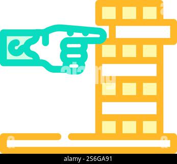 Entwicklung feinmotorischer Fähigkeiten des inklusiven Lebensfarbsymbolvektors. Entwicklung feinmotorischer Fähigkeiten des inklusiven Lebenszeichens. Isolierte Symboldarstellung. Entwicklung feinmotorischer Fähigkeiten der inklusiven Lebensfarbsymbolvektorillustration Stock Vektor