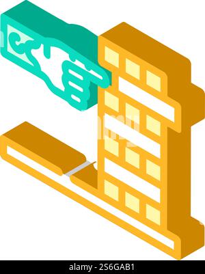 Entwicklung feinmotorischer Fähigkeiten des inklusiven lebensisometrischen Ikonvektors. Entwicklung feinmotorischer Fähigkeiten des inklusiven Lebenszeichens. Isolierte Symboldarstellung. Entwicklung feinmotorischer Fähigkeiten der inklusiven lebensisometrischen Ikonvektorillustration Stock Vektor