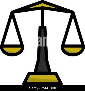 Symbol Der Skala. Editierbare Fettformatier Umriss Mit Farbfülldesign. Vektorgrafik. Stock Vektor