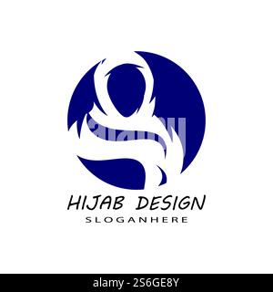 Muslima hijab Logo template Vector Illustration Design Stock Vektor