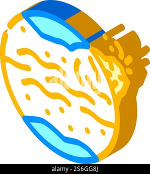 Eruption auf anderen Planeten isometrischer Symbolvektor. Eruption auf anderen Planeten Zeichen. Isolierte Symboldarstellung. Eruption auf anderen Planeten isometrische Symbolvektorillustration Stock Vektor