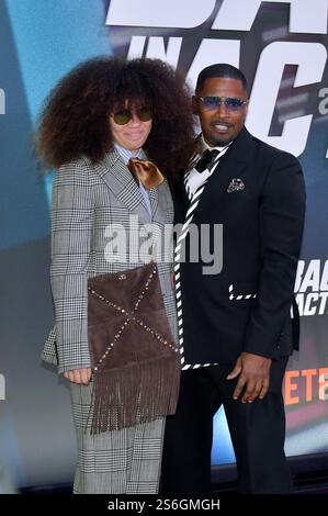 Jamie Foxx mit Tochter Annalise Bishop beim Screening des Netflix Films 'Back in Action' im Zoo Palast. Berlin, 15.01.2025 Stockfoto