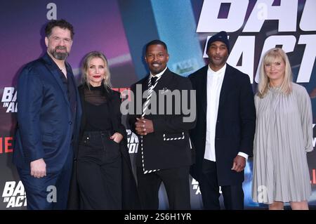 Seth Gordon, Cameron Diaz, Jamie Foxx, Datari Turner und Katja Hofem beim Screening des Netflix Films 'Back in Action' im Zoo Palast. Berlin, 15.01.2025 Stockfoto