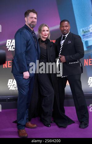 Seth Gordon, Cameron Diaz und Jamie Foxx beim Screening des Netflix Films 'Back in Action' im Zoo Palast. Berlin, 15.01.2025 Stockfoto