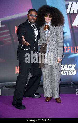 Jamie Foxx mit Tochter Annalise Bishop beim Screening des Netflix Films 'Back in Action' im Zoo Palast. Berlin, 15.01.2025 Stockfoto