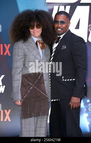 Jamie Foxx mit Tochter Annalise Bishop beim Screening des Netflix Films 'Back in Action' im Zoo Palast. Berlin, 15.01.2025 Stockfoto