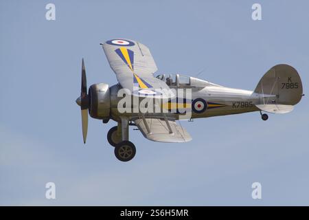 Gloster Gladiator Flugzeug im Flug Stockfoto