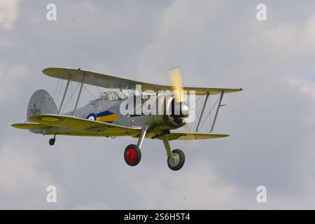 Gloster Gladiator Flugzeug im Flug Stockfoto