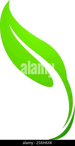 Hinterlässt grünes Naturlogo und -Symbole Stock Vektor
