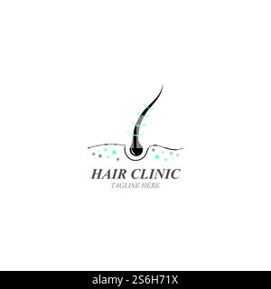 Haarbehandlung Pflege Dermatologie Logo Symbol Illustration Vorlage Design Stock Vektor