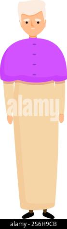 Gottespriester-Symbol. Cartoon von Gott Priester Vektor-Symbol für Web-Design isoliert auf weißem Hintergrund. Gottespriester-Ikone, Zeichentrickstil Stock Vektor