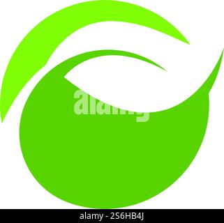 Hinterlässt grünes Naturlogo und Symbol Stock Vektor