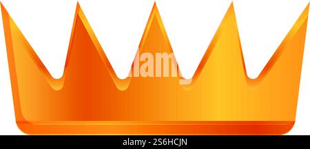 Symbol für die Platzierung der Goldkrone. Cartoon des Gold Krone Ranking Vektor Symbol für Web Design isoliert auf weißem Hintergrund. Goldene Krone-Rangliste-Ikone, Cartoon-Stil Stock Vektor