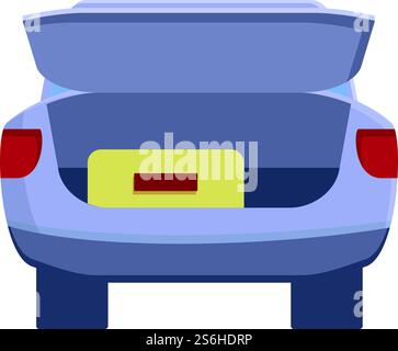 Kofferraumsymbol. Cartoon von Trunk Auto Vektor Symbol für Web Design isoliert auf weißem Hintergrund. Kofferraumauto-Ikone, Cartoon-Stil Stock Vektor
