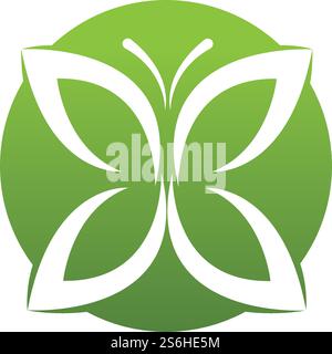Vektor - Schmetterlingskonzept Einfache, farbenfrohe Ikone. Logo. Vektordarstellung Stock Vektor