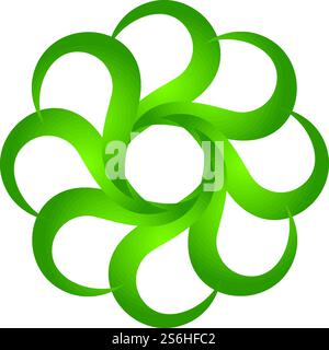 Vektor hinterlässt grünes Naturlogo und -Symbol Stock Vektor