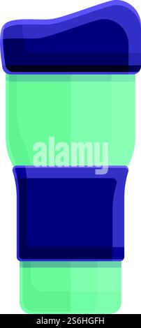 Thermobecher-Symbol. Cartoon des Thermo Cup Vektor-Symbols für Web-Design isoliert auf weißem Hintergrund. Thermobecher-Symbol, Cartoon-Stil Stock Vektor