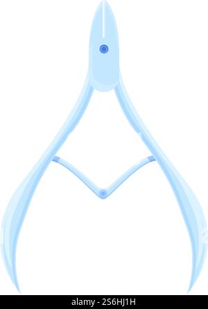 Symbol für NagelManikürzange. Cartoon von Nagelmanikürzenzange Vektor-Symbol für Webdesign isoliert auf weißem Hintergrund. Nagelzange Icon, Cartoon-Stil Stock Vektor