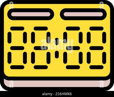 Symbol für Basketball-Punktbrett. Outline Basketball Scoreboard Vektor-Symbol für Webdesign isoliert auf weißem Hintergrund. Basketball-Scoreboard-Symbol, Outline-Style Stock Vektor