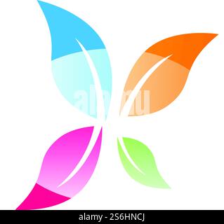 Vektor hinterlässt grünes Naturlogo und -Symbol Stock Vektor