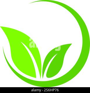 Vektor hinterlässt grünes Naturlogo und -Symbol Stock Vektor