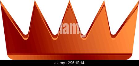 Bronzekrone-Rangliste. Cartoon des Bronze Krone Ranking Vektor Symbol für Web Design isoliert auf weißem Hintergrund. Bronzekrone Rangliste Ikone, Cartoon-Stil Stock Vektor