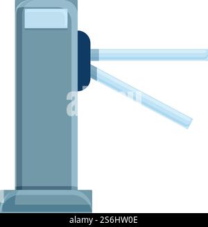 Symbol Drehkreuz aufrufen. Cartoon und flach des Zugangs Drehkreuz-Vektor-Icons für Web-Design isoliert auf weißem Hintergrund. Greifen Sie auf Drehkreuz-Symbol, Cartoon und flachen Stil zu Stock Vektor