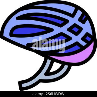Fahrradhelm Symbol. Outline Fahrradhelm Vektor-Symbol für Webdesign isoliert auf weißem Hintergrund. Fahrradhelm-Symbol, Outline-Style Stock Vektor