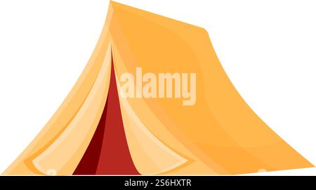 Safari-Zelt-Symbol. Cartoon des Safari-Zeltvektorsymbols für Webdesign isoliert auf weißem Hintergrund. Safari-Zelt-Ikone im Cartoon-Stil Stock Vektor