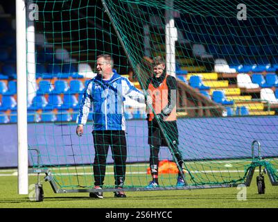 Trainer Roar Hansen während des Trainings Åtvidabergs FF in der Arena Kopparvallen, Åtvidaberg, Schweden. Stockfoto